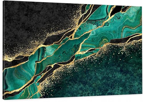 HUBDECO Leinwand Bilder Wohnzimmer - Bilder, Poster, Kunstdrucke - Leinwandbild - Bild auf Leinwand - Tolle Zimmerdekoration - Schlafzimmer Bilder - 100x70 cm Grüner Marmor HUBDECO Leinwand Bilder Wohnzimmer - Bilder, Poster, Kunstdrucke - Leinwandbild - Bild auf Leinwand - Tolle Zimmerdekoration - Schlafzimmer Bilder - 100x70 cm Grüner Marmor von HUBDECO