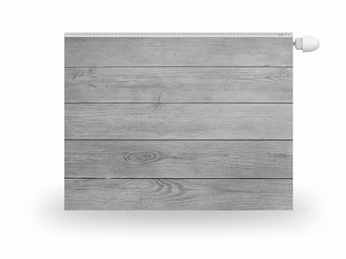 HUBDECO Magnetische Heizkörperverkleidung - 100x60 cm - Magnet Heizkörperabdeckung - Motiv Graue Dielen - Wasserdicht Erhöhte Abriebfestigkeit Paneel-Heizkörperabdeckung von HUBDECO