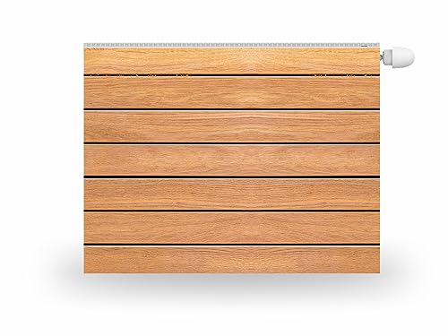 HUBDECO Magnetische Heizkörperverkleidung - 100x60 cm - Magnet Heizkörperabdeckung - Motiv Marine Holz - Wasserdicht Erhöhte Abriebfestigkeit Paneel-Heizkörperabdeckung von HUBDECO