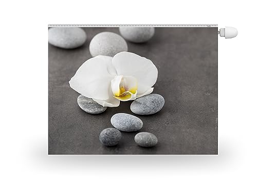 HUBDECO Magnetische Heizkörperverkleidung - 100x60 cm - Magnet Heizkörperabdeckung - Motiv Orchidee Weiß - Wasserdicht Erhöhte Abriebfestigkeit Paneel-Heizkörperabdeckung von HUBDECO