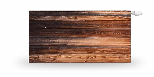HUBDECO Magnetische Heizkörperverkleidung - 140x60 cm - Magnet Heizkörperabdeckung - Motiv Dunkle Holzbretter - Wasserdicht Erhöhte Abriebfestigkeit Paneel-Heizkörperabdeckung von HUBDECO