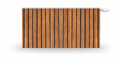 HUBDECO Magnetische Heizkörperverkleidung - 140x60 cm - Magnet Heizkörperabdeckung - Motiv Latten - Wasserdicht Erhöhte Abriebfestigkeit Paneel-Heizkörperabdeckung von HUBDECO