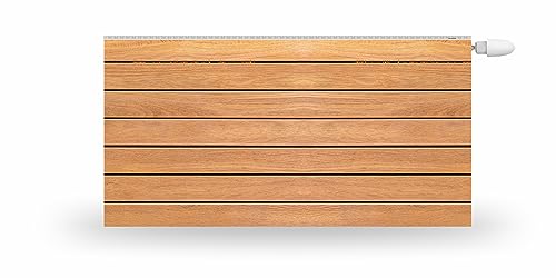 HUBDECO Magnetische Heizkörperverkleidung - 140x60 cm - Magnet Heizkörperabdeckung - Motiv Marine Holz - Wasserdicht Erhöhte Abriebfestigkeit Paneel-Heizkörperabdeckung von HUBDECO