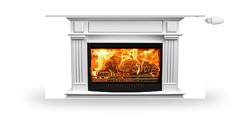 HUBDECO Magnetische Heizkörperverkleidung - 160x60 cm - Magnet Heizkörperabdeckung - Motiv Feuerstelle 1 - Wasserdicht Erhöhte Abriebfestigkeit Paneel-Heizkörperabdeckung von HUBDECO