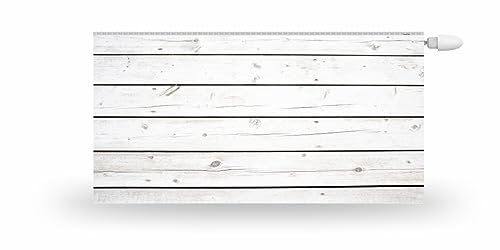 HUBDECO Magnetische Heizkörperverkleidung - 160x60 cm - Magnet Heizkörperabdeckung - Motiv Weiße Holzbretter - Wasserdicht Erhöhte Abriebfestigkeit Paneel-Heizkörperabdeckung von HUBDECO