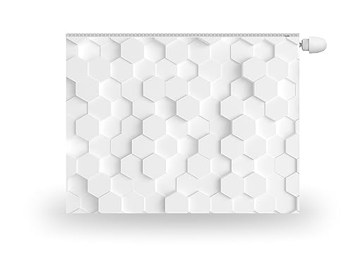 HUBDECO Magnetische Heizkörperverkleidung - 80x60 cm - Magnet Heizkörperabdeckung - Motiv Honigwabe - Wasserdicht Erhöhte Abriebfestigkeit Paneel-Heizkörperabdeckung von HUBDECO