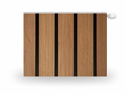 HUBDECO Magnetische Heizkörperverkleidung - 80x60 cm - Magnet Heizkörperabdeckung - Motiv Lackierte Latten - Wasserdicht Erhöhte Abriebfestigkeit Paneel-Heizkörperabdeckung von HUBDECO