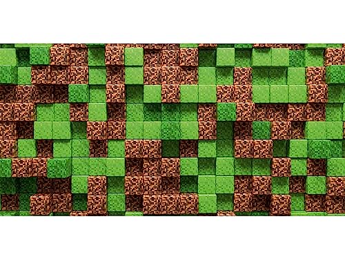 HUBDECO Schutzunterlage für den Schreibtisch - Schützt Schreibtisch vor Kratzern und Schäden - Langlebig, Hitzebeständig - Pflegeleicht, Wasserfest - Mauspad - 120x60cm - Minecraft von HUBDECO