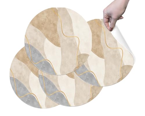 HUBDECO Strapazierfähige Schützende Esstischmatten - Set mit 4 Abwaschbaren Vinyl-Tischmatten - Platzdeckchen für Küche - Tischmatte - Tischsets Abwaschbar - 36x36cm - Elegant von HUBDECO