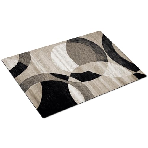 HUBDECO Unterlage für Kaffeemaschine - rutschfeste Kaffeemaschine Unterlage - Kaffee-Bar-Matte für Kaffeestation - Saugfähiges Geschirrtrocknen für Küchenthek - 49x33cm - Räder von HUBDECO