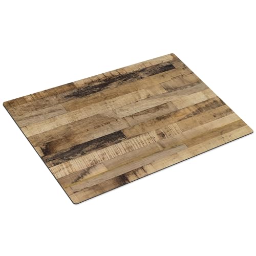 HUBDECO Unterlage für Kaffeemaschine - rutschfeste Kaffeemaschine Unterlage - Kaffee-Bar-Matte für Kaffeestation - Saugfähiges Geschirrtrocknen für Küchenthek - 59x39cm - Planke Holz von HUBDECO