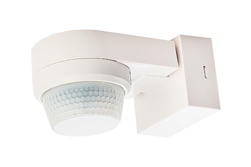 HUBER Motion 100 Infrarot Bewegungsmelder 360° mit 4 Sensoren und Fresnel-Linse - IP65 Bewegungsmelder LED geeignet I inkl. Unterkriechschutz & Bereichsbegrenzung, Wand-/Deckenmontage, weiß von HUBER