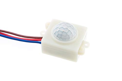 HUBER Motion 17 Mini PIR Bewegungsmelder 120° / 360° für Innenmontage IP20 I 230V Einbau Bewegungsmelder klein, LED geeignet, Motion Sensor, 3-Draht-Technik von HUBER