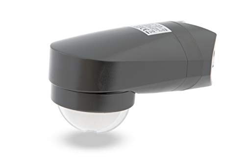 HUBER Motion 4 Infrarot Bewegungsmelder 360° mit 3 Sensoren und Matrixlinsen - IP54 Bewegungsmelder LED geeignet I inkl. Unterkriechschutz & Bereichsbegrenzung, Wand-/Eckmontage, anthrazit von HUBER