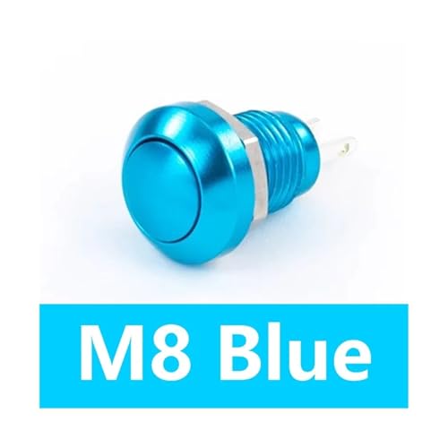 5/20/100PCS 8mm Wasserdicht Momentary Metall Türklingel Push Button Switch Auto Motor Auto Start Starter(Blue,5PCS) von HUBXHEIY