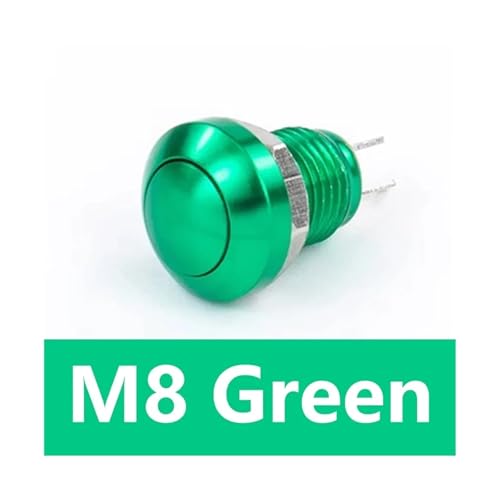 5/20/100PCS 8mm Wasserdicht Momentary Metall Türklingel Push Button Switch Auto Motor Auto Start Starter(Green,20PCS) von HUBXHEIY