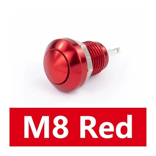 5/20/100PCS 8mm Wasserdicht Momentary Metall Türklingel Push Button Switch Auto Motor Auto Start Starter(Red,20PCS) von HUBXHEIY