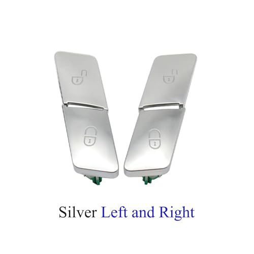 Auto Links Rechts Türschloss Schalter Taste Ersatz for ABCE Klasse W204 W212 X204 ML GL GLE GLS W166 W463 W156 W176(Silver 2pcs) von HUBXHEIY