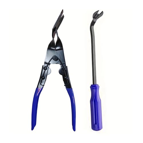 HUBXHEIY Auto Scheinwerfer Reparatur Installation Werkzeug Trim Clip Entfernung Zange Van Tür Panel Fascia Innen Kunststoff Nieten Remover Werkzeuge(Blue 2Pcs) von HUBXHEIY