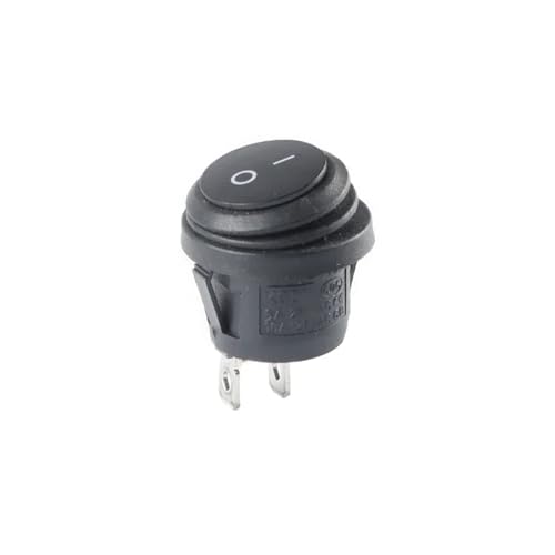 KCD1 EIN/AUS-Netzschalter 10A 125V 250V AC Wasserdicht versiegelt Auto Boot Marine Kippschalter Mini-Kippschalter(Round Black) von HUBXHEIY