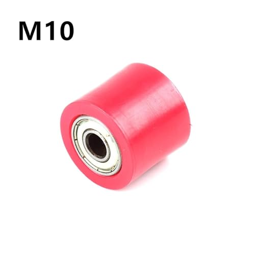 M8 M10 Universal Motorrad Motocross Antriebskette Roller Riemenscheibe Rad Slider Spanner Radführung for Enduro ATV CRF CR XR(Red M10) von HUBXHEIY