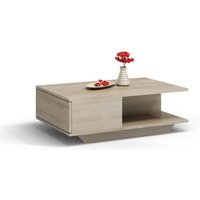 Cdf Couchtisch Denver Farbe: Eiche Sonoma Moderne Bank für ein Wohnzimmer, Zimmer, Büro geräumiger Stauraum Tip-ON-Mechanismus von HUCOCO