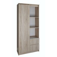 Hucoco - cdf Office Bücherregal RS-80 Bily Farbe: Eiche Sonoma Für Wohnzimmer, Büro, Arbeitszimmer Modern Regal für Bücher und Spielzeug Ideal für von HUCOCO