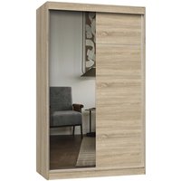 Paolo - Schrank mit 2 Schiebetüren - 1 Spiegel - Breite 120 cm - 2-türiges Ankleidezimmer Paolo - Schrank mit 2 Schiebetüren - 1 Spiegel - Breite 120 cm - 2-türiges Ankleidezimmer von HUCOCO