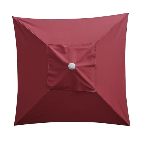 Ersatzbezug Für Sonnenschirm Garten Sonnensegel Schatten Tuch Regenschirm Abdeckung Outdoor Regendicht Platz Ersatz Strand Wasserdicht Für Sonnenschutz(Wine Red 2x2m) von HUDFVIOI