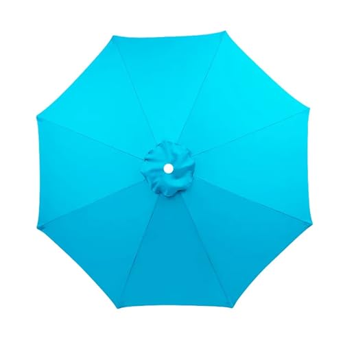 Ersatzbezug Für Sonnenschirm Gartenschirm-Abdeckung, wasserdicht, Strand-Überdachung, Garten-Sonnenschirm, Sonnenschirm, Ersatz-Abdeckung Für Sonnenschutz(Light Blue Cover,6 Bones-2.7m) von HUDFVIOI