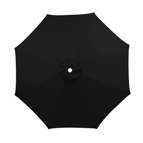 Ersatzbezug Für Sonnenschirm Gartenschirm Ersatzdach Markise Stallschirm Sonnenschirmabdeckung Ersatztuch Wasserdicht Für Sonnenschutz(Black) von HUDFVIOI