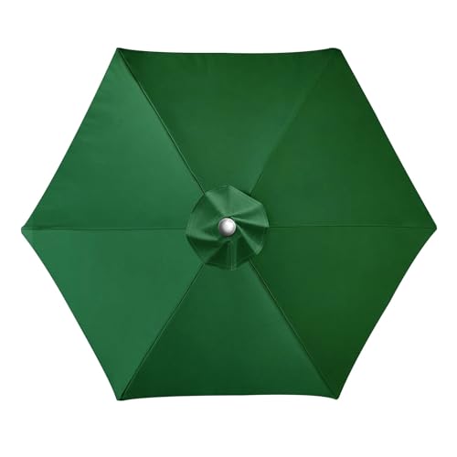 Ersatzbezug Für Sonnenschirm Polyester-Sonnenschutztuch, Ersatztuch for die Oberfläche eines Terrassenschirms, regenfestes Sonnenschutztuch Für Sonnenschutz(Green,2.7M for 8Ribs) von HUDFVIOI