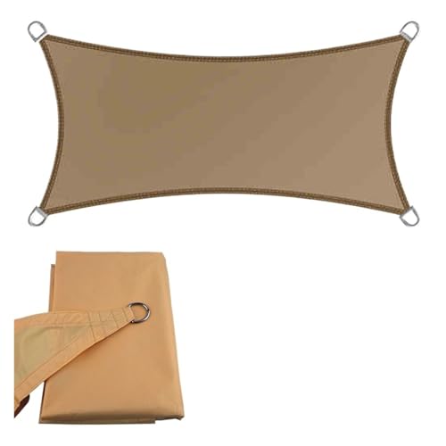 Ersatzbezug Für Sonnenschirm Schutz Schattierungsabdeckung Kaffee Sonne Sonnensegel Wasserdicht Sonnenschutz for Pool Hinterhof Pergola Schattendach Für Sonnenschutz(Arc Edge,1x1m) von HUDFVIOI