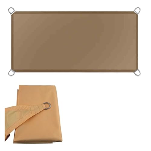 Ersatzbezug Für Sonnenschirm Schutz Schattierungsabdeckung Kaffee Sonne Sonnensegel Wasserdicht Sonnenschutz for Pool Hinterhof Pergola Schattendach Für Sonnenschutz(Straight Edge,4x7m) von HUDFVIOI