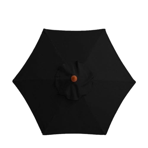 Ersatzbezug Für Sonnenschirm Schutz Sonnenschirm Sonnenschirm Abdeckung Garten Regenschirm Abdeckung Wasserdicht Strand Baldachin Ersatz Abdeckung Für Sonnenschutz(Black,2.7M 6Ribs) von HUDFVIOI