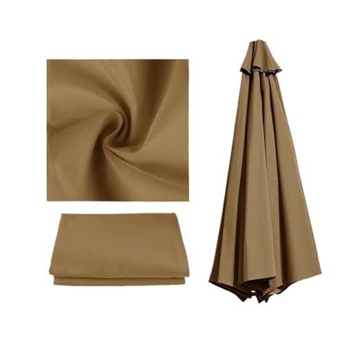 Ersatzbezug Für Sonnenschirm Sonnenschirm Ersatz Abdeckung Markt Terrasse Regenschirm Tuch Baldachin Abdeckung Wasserdicht Sonnenschirm for Outdoor Garten Für Sonnenschutz(Khaki,6Ribs 2.5M) von HUDFVIOI