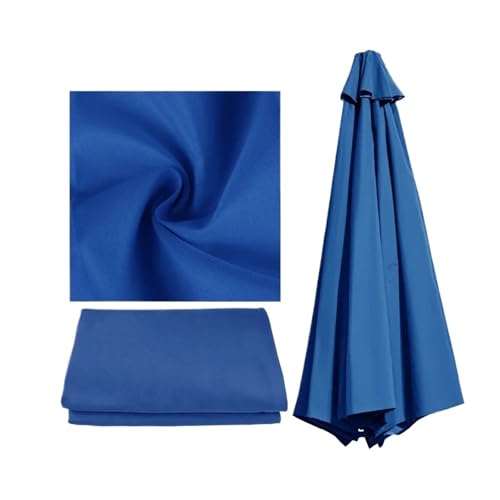 Ersatzbezug Für Sonnenschirm Sonnenschirm Ersatz Abdeckung Markt Terrasse Regenschirm Tuch Baldachin Abdeckung Wasserdicht Sonnenschirm for Outdoor Garten Für Sonnenschutz(Royal Blue,8Ribs 2.7M) von HUDFVIOI