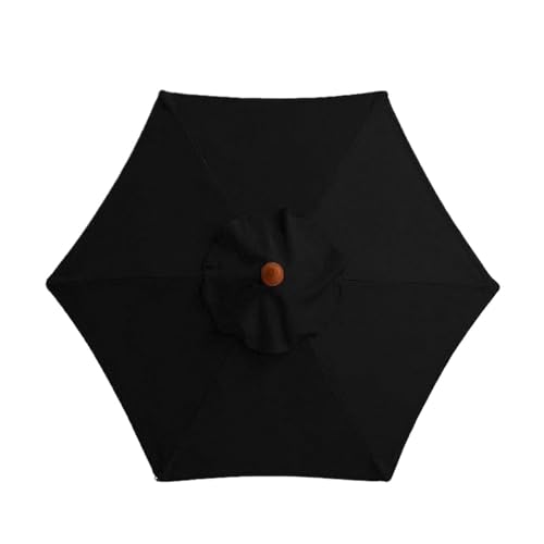 Ersatzbezug Für Sonnenschirm Sonnenschirm Ersatz Abdeckung Outdoor Garten Terrasse Regenschirm Oberfläche Ersatz Tuch Regendicht Sonnenschirm Für Sonnenschutz(Black,Diameter 2m-6 Bone) von HUDFVIOI