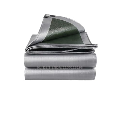 Ersatzbezug Für Sonnenschirm wasserdichte Plane Gartenpflanze Boot Auto Fracht Markise Schatten Tuch Haustier Dachabdeckung Blau Schwarz Silber Markise Für Sonnenschutz(Black and Silver,4x10m) von HUDFVIOI