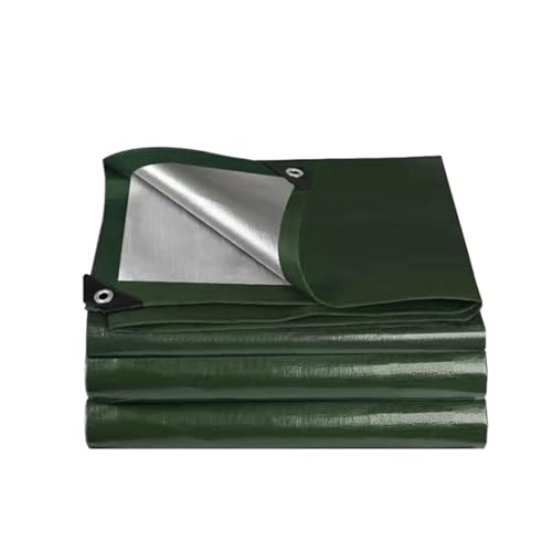 Ersatzbezug Für Sonnenschirm wasserdichte Plane Gartenpflanze Boot Auto Fracht Markise Schatten Tuch Haustier Dachabdeckung Blau Schwarz Silber Markise Für Sonnenschutz(Green Silver,2x2m) von HUDFVIOI