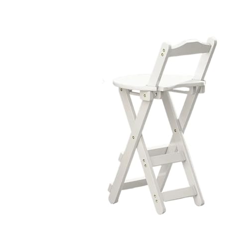 HUDFVIOI Klappbarer Barhocker Barstuhl Klappbar Esszimmer Hoch Tresenhocker Stilvoll(White -85cm) von HUDFVIOI