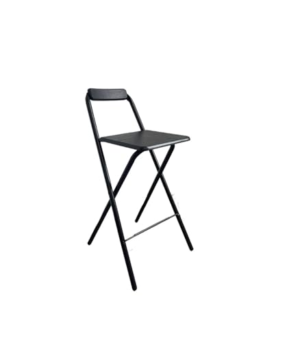 HUDFVIOI Klappbarer Barhocker Klappbarer Barhocker mit Rückenlehne Kreativtheke(Black) von HUDFVIOI