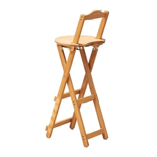 HUDFVIOI Klappbarer Barhocker Klappbarer Barstuhl, tragbarer Hocker, platzsparend(Buff) von HUDFVIOI
