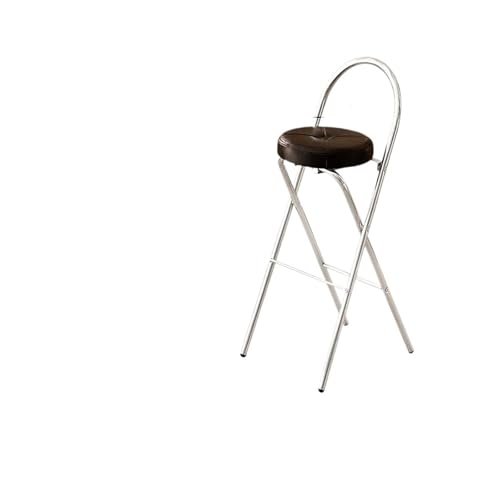 HUDFVIOI Klappbarer Barhocker Leichte Barhocker Hotelrezeption Kassierer Klappbare Restaurantstühle(Black 75cm) von HUDFVIOI