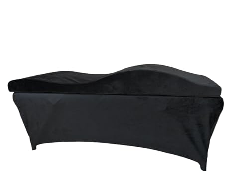 HUDFVIOI Massagetisch Matratzenauflage Massagematratze und Bezug, Wellen-Memory-Schaumstoffbett, Schönheitssalonmatratze, Massageschaumstoff, Spa-Schönheitsbett, Gebogene Auflage(Black Mattress) von HUDFVIOI