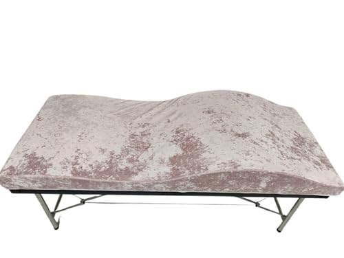 HUDFVIOI Massagetisch Matratzenauflage Massagematratze und Bezug, Wellen-Memory-Schaumstoffbett, Schönheitssalonmatratze, Massageschaumstoff, Spa-Schönheitsbett, Gebogene Auflage(Pink Mattress) von HUDFVIOI