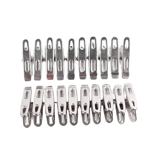 HUDFVIOI Wäscheklammern Für Die Wäscheleine Edelstahl Wäscheklammern Waschen Clips Haushalt Kleidung Dichtung Clip Winddicht Clips Hängen Pins Für den Heimgebrauch geeignet(Metal-20pcs) von HUDFVIOI