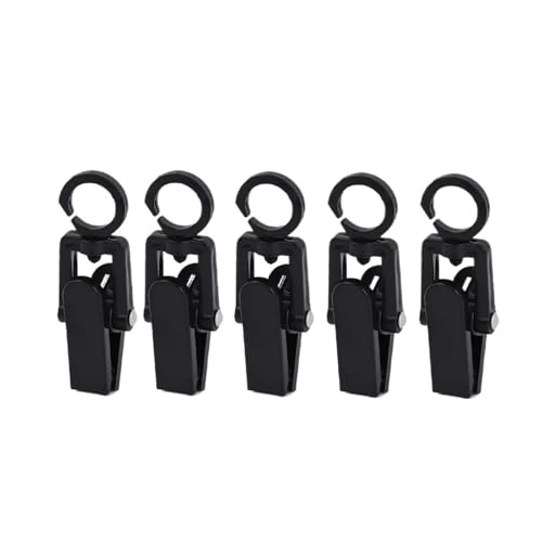 HUDFVIOI Wäscheklammern Für Die Wäscheleine Kleidung Clip Drehbare Kunststoff Handtuch Kappe Peg Winddicht Wäscheklammer Clip Home Badezimmer Für den Heimgebrauch geeignet(5pcs Black) von HUDFVIOI