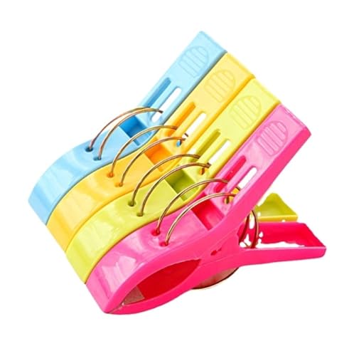 HUDFVIOI Wäscheklammern Für Die Wäscheleine Strandtuch-Clips, großer Wäscheklammer-Quilt-Klemmenhalter aus Kunststoff for Strandkorb Für den Heimgebrauch geeignet(Color3) von HUDFVIOI