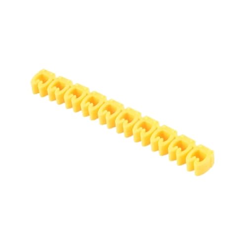 Kabelkennzeichnung 100/150 Pcs Kabel Marker Gelb C-Typ Marker Anzahl Tag Label for 2-8mm Draht Netzwerk Kabel Für den Einsatz im Büro(M-2GS(4.0mm)100PCS) von HUDFVIOI